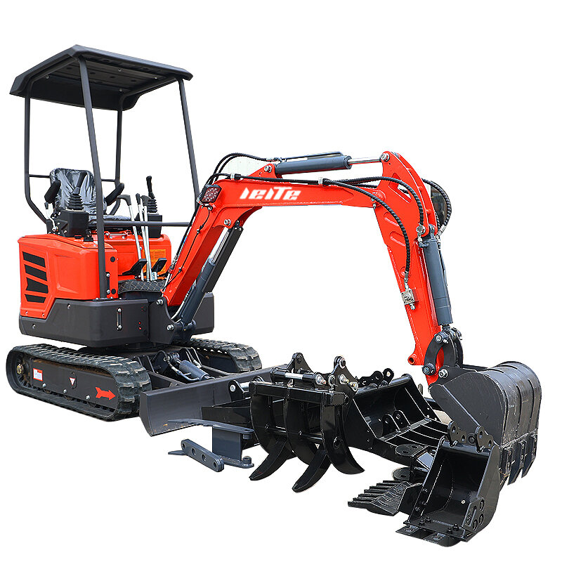 LEITE 1000kg Mini Excavator Small Digger Crawler Excavators 1.8 Ton 2 Ton New Bagger For Sale Customization