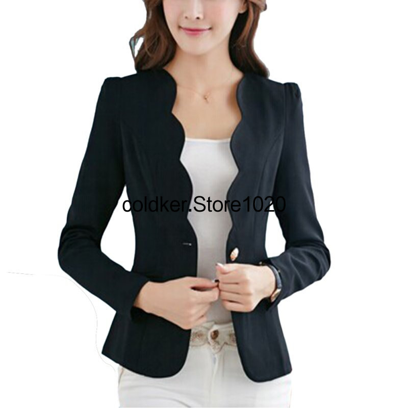 Chaqueta ajustada de un botón para mujer, chaqueta informal de Color sólido, abrigo Formal de trabajo de oficina, primavera y otoño, 2022