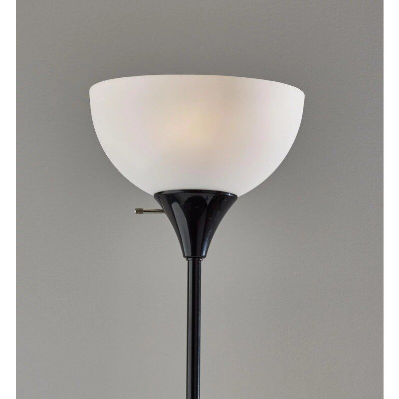 مصباح أرضي حديث من البلاستيك الفضي ، مثالي للاستخدام المنزلي والمكتب ، 71"