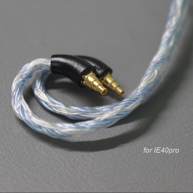 IE40pro IE40, Cable OCC de 4,4mm, 24 núcleos, plateado, equilibrio mejorado de 2,5 y 3,5mm con micrófono