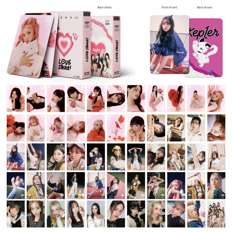 55PCS/Set Kpop Kep1er New Album First Impact Photo Lomo Cards Postcard Cute Group Idol Cards Photo Prints Pictures Fans Gift