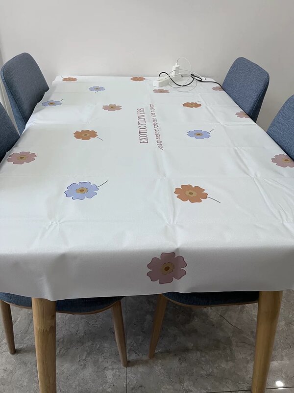 ผ้าปูโต๊ะแฟชั่นลายหินอ่อนแบบนอร์ดิกผ้าปูโต๊ะตกแต่งครัวกันเปื้อนผ้าโพลีเอสเตอร์ผ้าปูโต๊ะปิกนิก