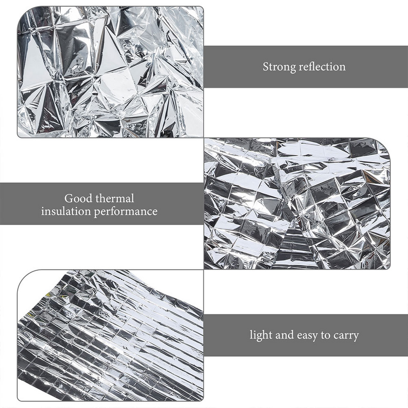 5 pcs Emergency Silver Thermal Sheets Outdoors Survival Blanket Foil Survival Blankets for Camping