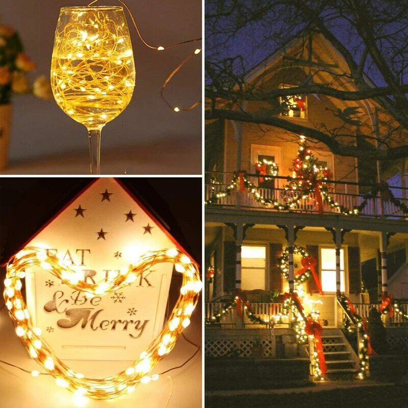 5M/12M/22M/32M Solar Light Outdoor Garden Fairy String Light Led Twinkle Waterproof Lamp for Christmas Patio Tree Party
