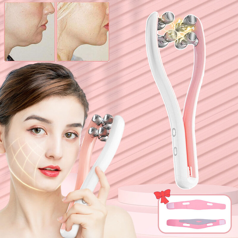 Face Massager Roller Y Shape Face Lifting Device V Face Double Chin Remover Face Care Skin Care Home Use Beauty Tool