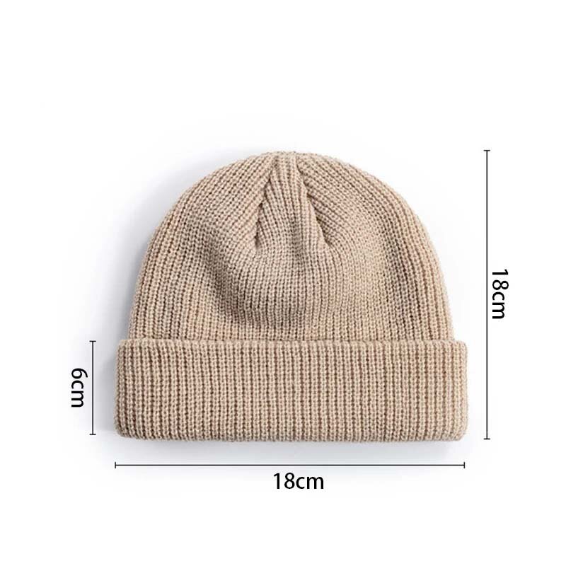 Rimiut Knitted Hat for Men & Women Caps Wool Fashion Simple Warm Skullies Beanies Solid Autumn Winter Beanie Cap Trendy Style