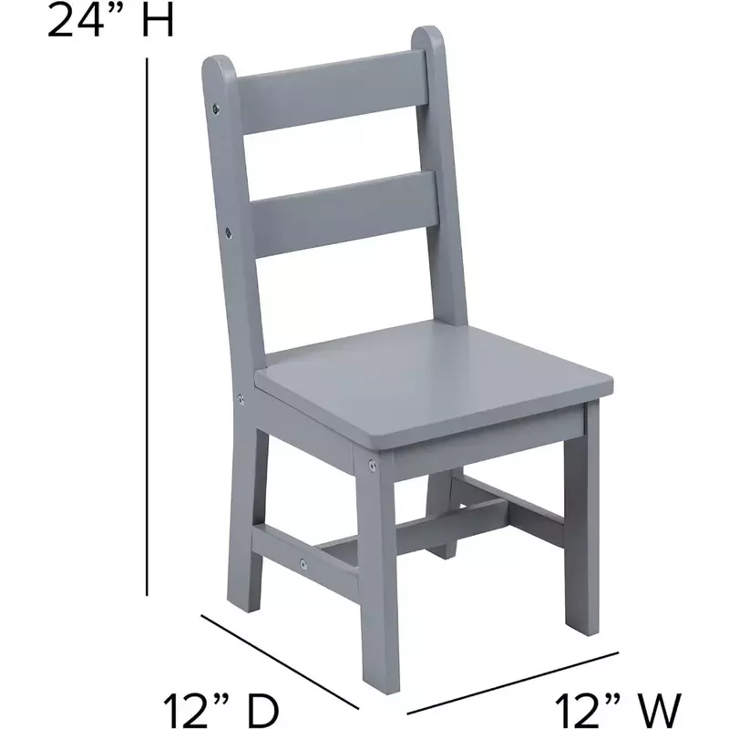 プレイルーム用の無垢材で作られた木製の椅子のセット,寝室,勉強,読書用の椅子のセット