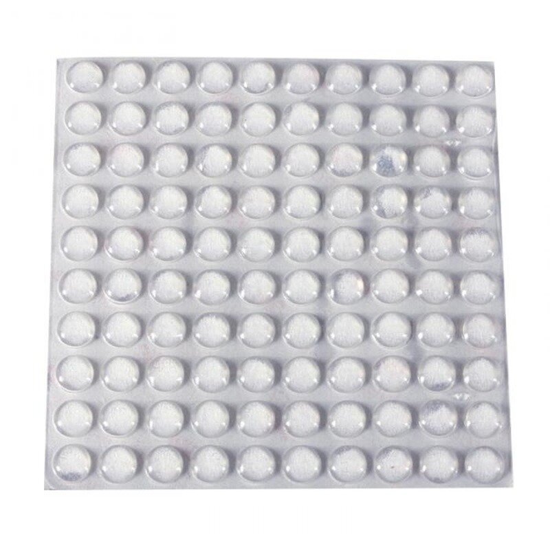 New Hot Sale 100Pcs Self Adhesive Round Silicone Rubber Bumpers Soft Transparent Black Anti Slip Shock Absorber Feet Pads Damper