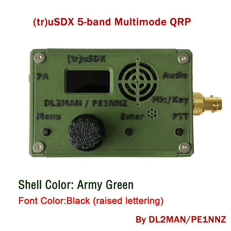 (Tr) uSDX usdx 트랜시버, 5 밴드 멀티 모드 QRP 키트, PE1NNZ 및 DL2MAN 으로 케이스와 조립