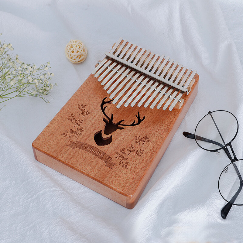 Kalimba 17 tasti Thumb Piano Solid Okoume Wood Body strumenti musicali con libro di apprendimento regalo musicale Kalimba 17 key