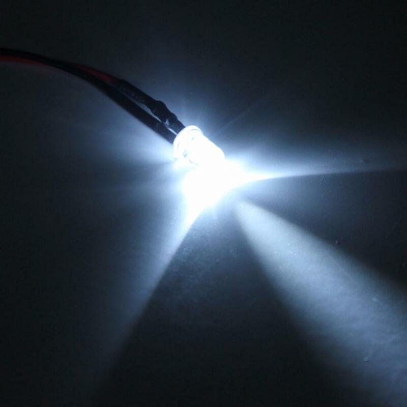 10 قطعة 12 فولت قبل السلكية 5 مللي متر المصابيح لمبة 20 سنتيمتر/7.8 بوصة prewire LED لمبات
