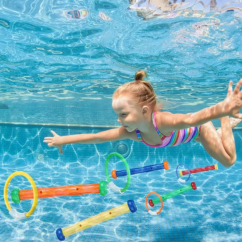 Diving ToysSwimming Pool  for Kids Includes Sticks  RingsPirate Treasures Toypedo Bandits Fish  Water  Gifts