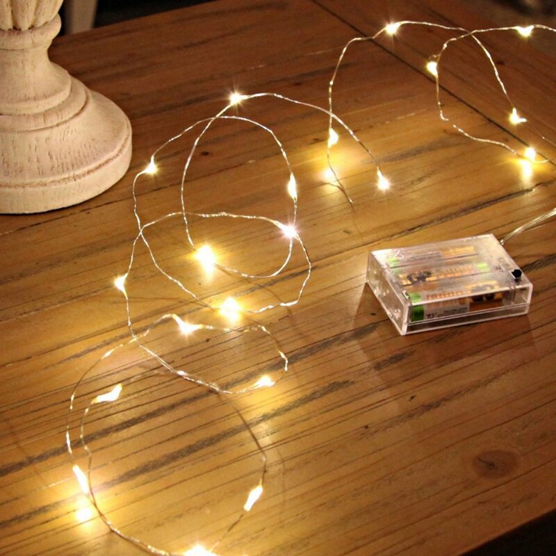 1m-30m 300led cordas fio de cobre 3xaa bateria operado natal festa de casamento decoração led string luzes de fadas