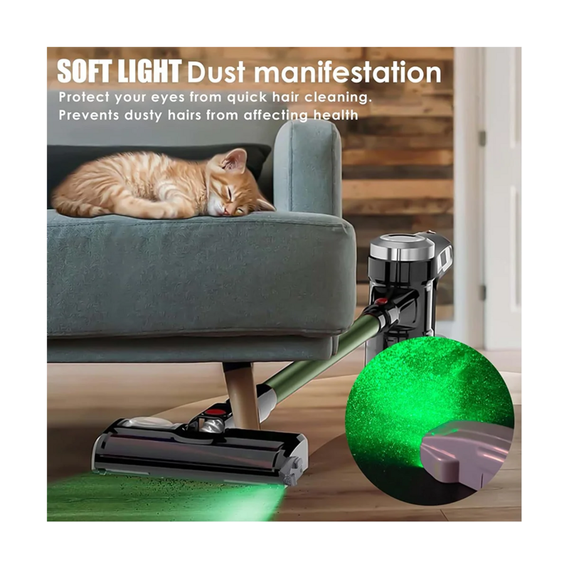 Pantalla de polvo para aspiradora, lámpara LED para limpiar el polvo oculto, accesorios para aspiradora de pelo de mascotas para el hogar, tienda de mascotas