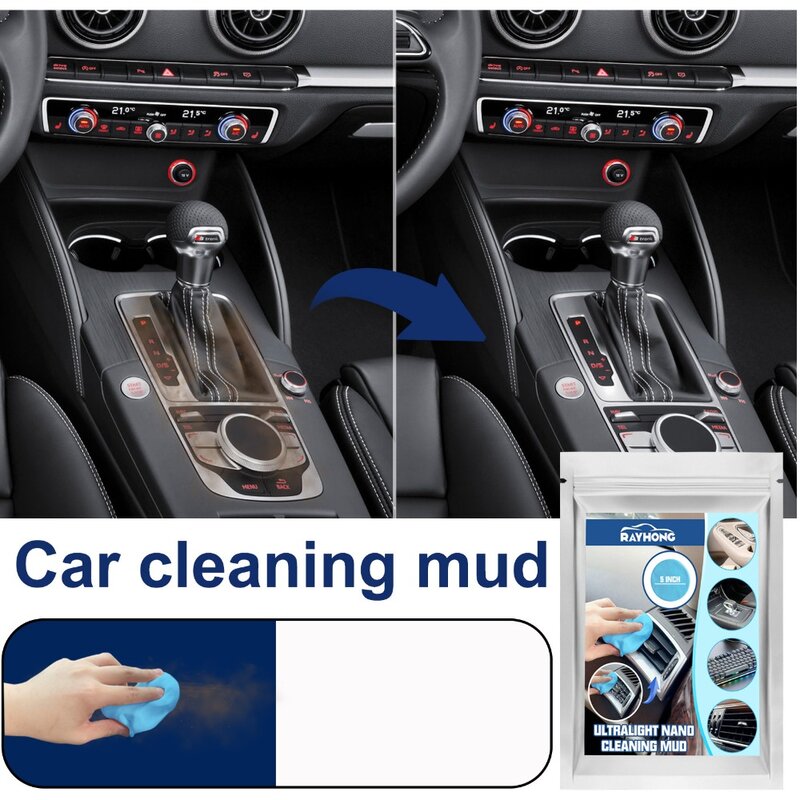 Detergente per lo sporco dettagli interni riutilizzabili Gel per la pulizia dell'auto detergente per interni dell'auto fango per la pulizia presa d'aria automatica