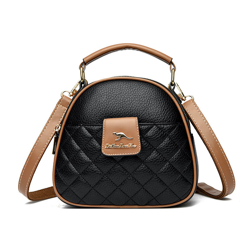New Women's Bag Minimalist Handbag European and American Fashion Large Capacity Single Shoulder Crossbody Small Round Bag