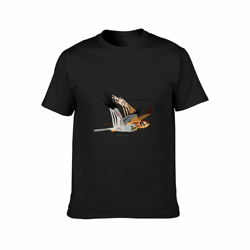 Montagu's Harrier cartoature camiseta para hombres, tops lindos, ropa estética, camiseta de manga corta