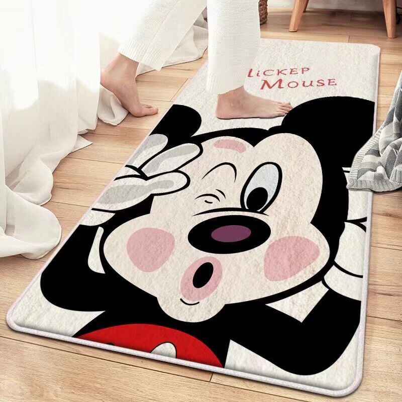 Disney Mickey Maus Kissen Anime Teppich Bad rutsch feste Matte Kawaii Faux Kaschmir saugfähige Donald Ente Living Minnie Zimmer matte