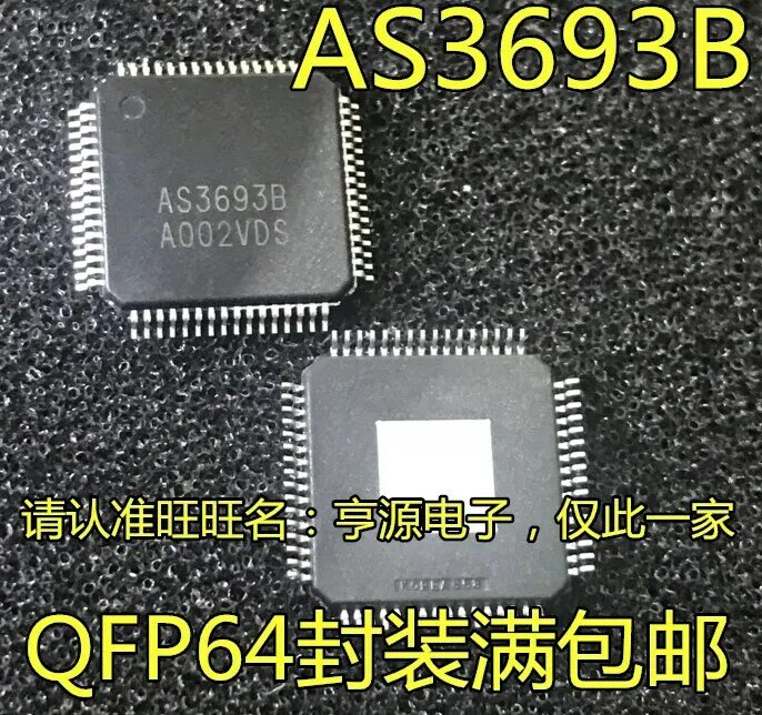 5pcs original novo AS3693B AS3693B-ZTQT QFP64 LCD TV backlight LED controlador chip