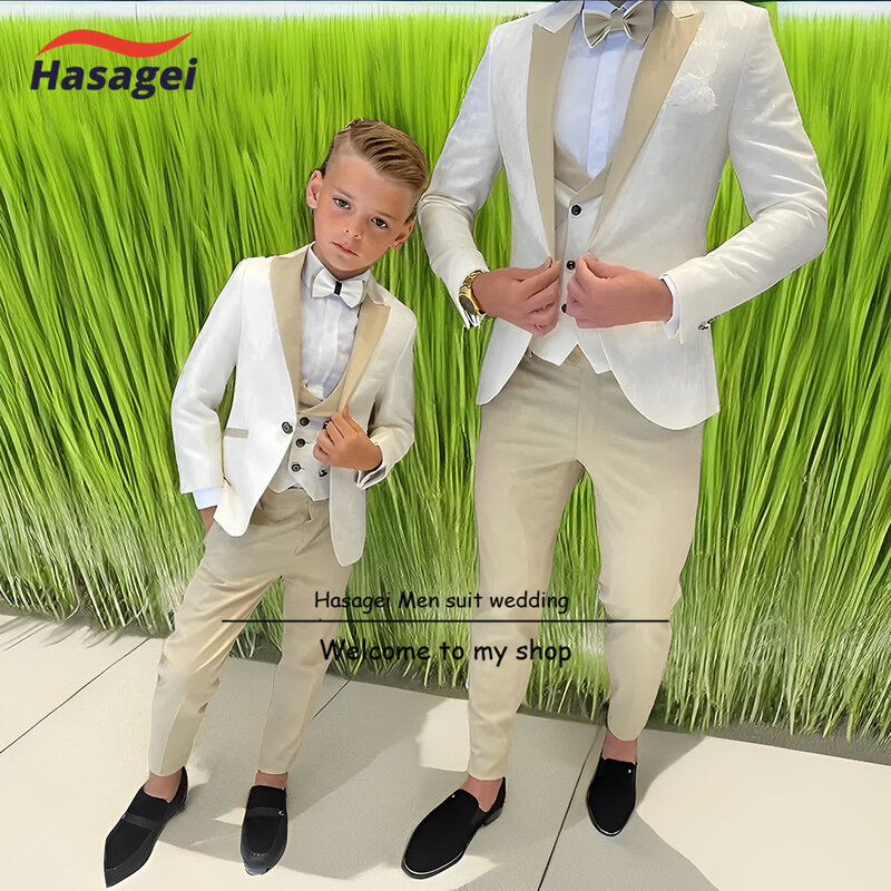 Floral Pattern Boy Suits Dinner Tuxedos Little Kids For Wedding Party Prom Suit Wear Ensembles De Blazers