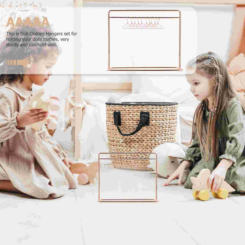 Kleider ständer Miniatur Kleid Kind Kleiderbügel Display Stand Kleidungs stück Veranstalter Puppenhaus Möbel spielen Haus Spielzeug