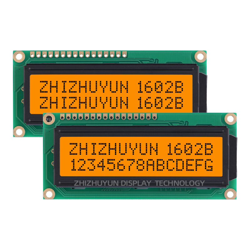Módulo de Display LCD para Controlador, C Reverso, Tela Azul e Verde, 16x2, 20x4 Caracteres, HD44780, Filme Amarelo e Verde, 1602B