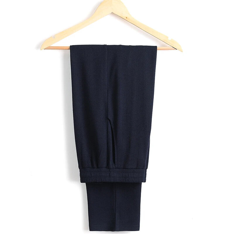 Tcyeek-Pantalones rectos de seda de morera para hombre, ropa de calle informal, 100%