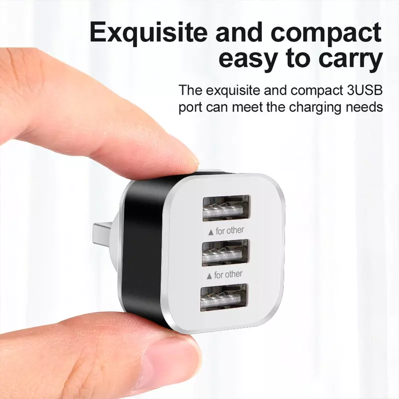 ที่ชาร์จใน USB2.0ตัวแยกพอร์ต USB 3พอร์ตแบบหมุนได้กะทัดรัดอะแดปเตอร์ฮับแบบหมุนได้ตัวขยาย USB พร้อมไฟแสดงสถานะ LED สำหรับพีซีแล็ปท็อปโน้ตบุ๊ค