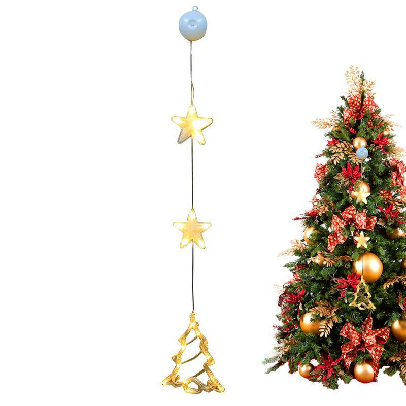 Luces navideñas portátiles para ventana, decoración del hogar, árboles de Navidad, paredes, manteles, guirnaldas, adornos navideños, luces LED colgantes