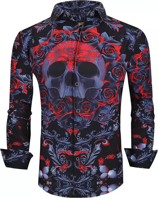 2023 Men Shirt Lapel Suit Long Sleeve Button Top Party Casual Outdoor Street Luxury HD Pattern Soft Comfortable Shirt Plus Size