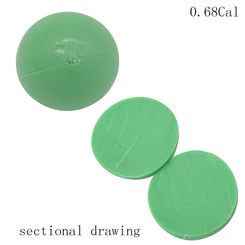 Paintball, 68 Cal kinetik bulat untuk pertahanan diri, dapat digunakan kembali, 68 kaliber X50 bola peluru nilon untuk T4E HDR & Byrna SD