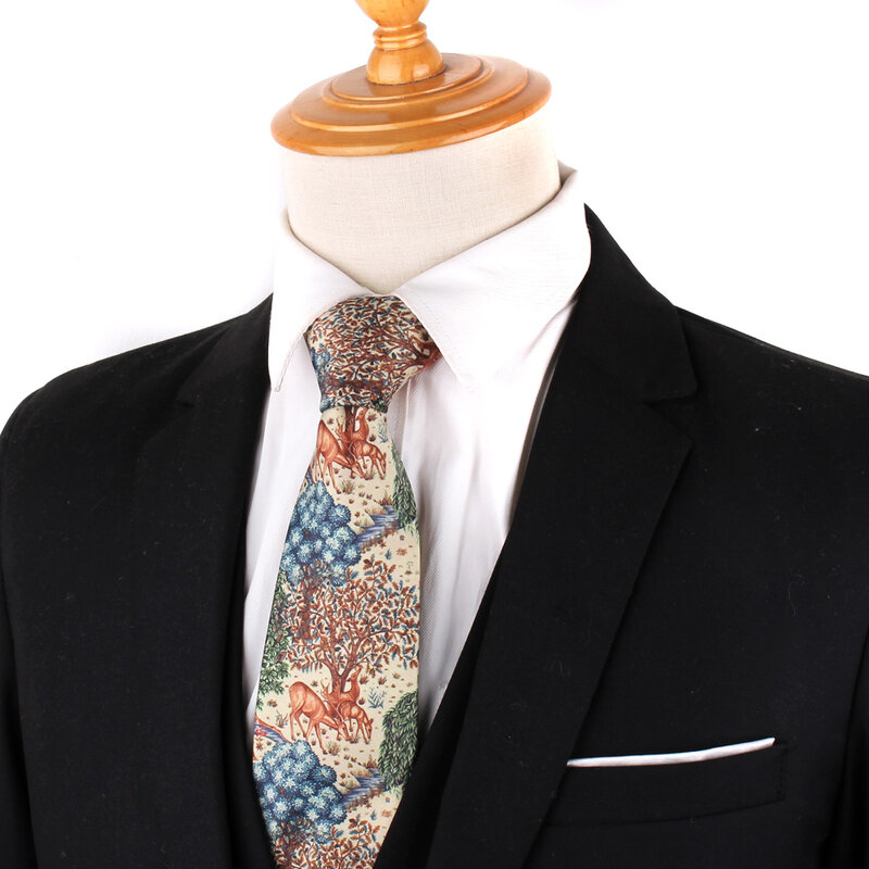 พิมพ์ใหม่ผูกคอสำหรับผู้ชายผู้หญิงสบายๆดอกไม้ Tie ชุดผอม Boy สาวแฟชั่นเนคไทของขวัญเจ้าบ่าว Neckties สำหรับงานแต่งงาน