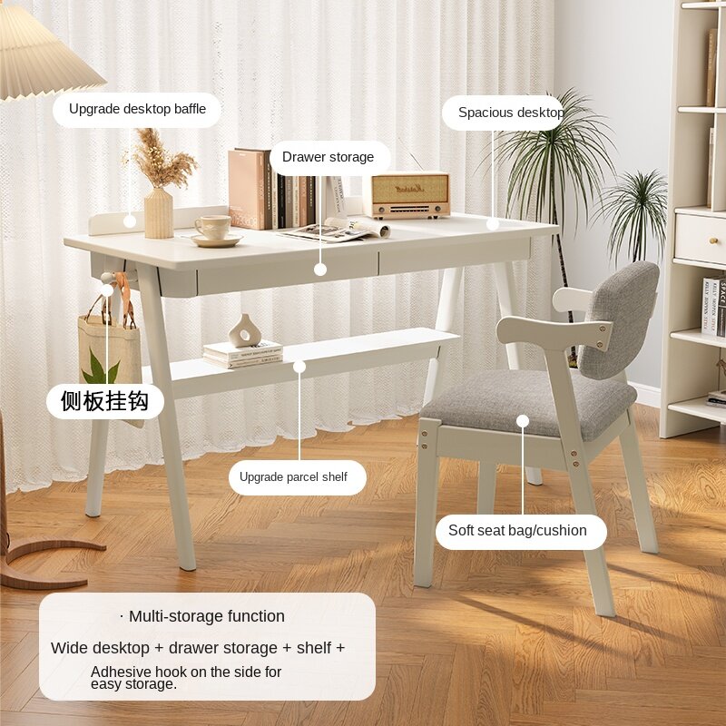 Nordic solid wood desk simple household desktop computer desk bedroom student desk economical small-sized desk