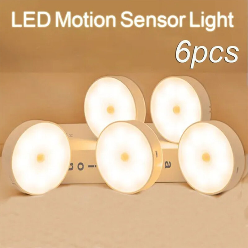 Veilleuse LED à capteur de mouvement PIR, aste par USB, lampe sans fil pour armoire de cuisine, lampe de garde-robe, lumière de Cisco d'escalier