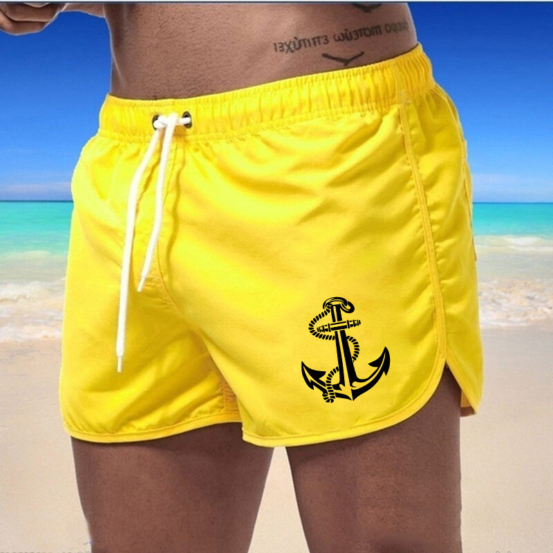Pantalones cortos de secado rápido para hombre, bañador de marca de moda, ropa de playa, 9 colores, 2022