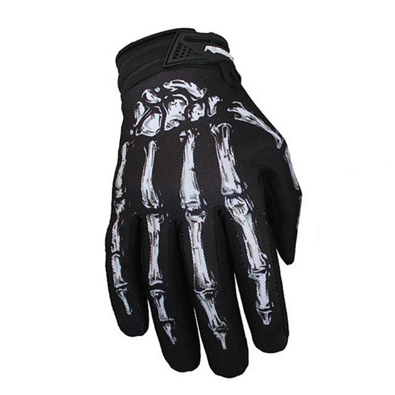 Straszne rękawiczki z czaszką na palce na świeżym powietrzu Unisex dla dorosłych długa uniwersalna męska
