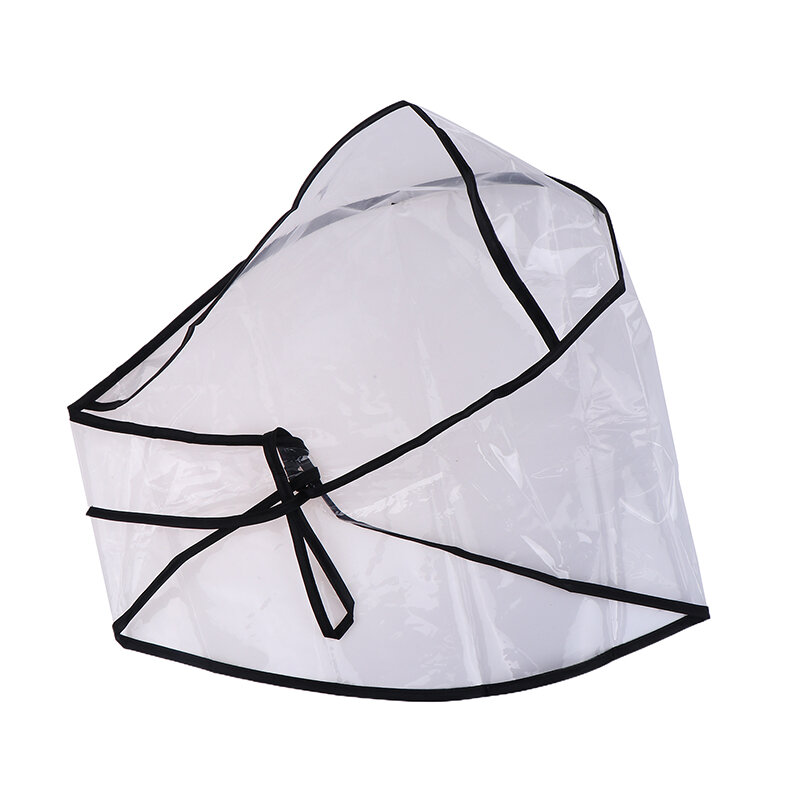 Gorro de plástico transparente para mujer y dama, gorro de lluvia con protección para el cabello, perfecto para después de una ducha de lluvia, 1 piezas