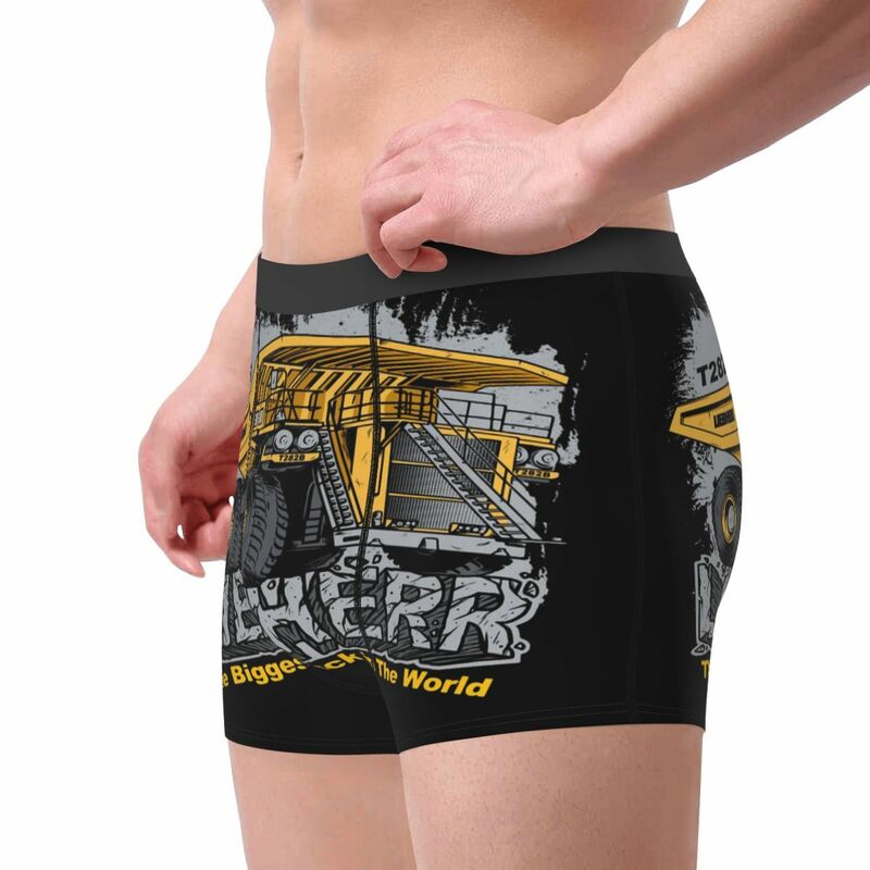 Schwere Ausrüstung Bergbau LKW Männer Boxer Slips hoch atmungsaktive Unterhose Top-Qualität Print Shorts Geschenk idee