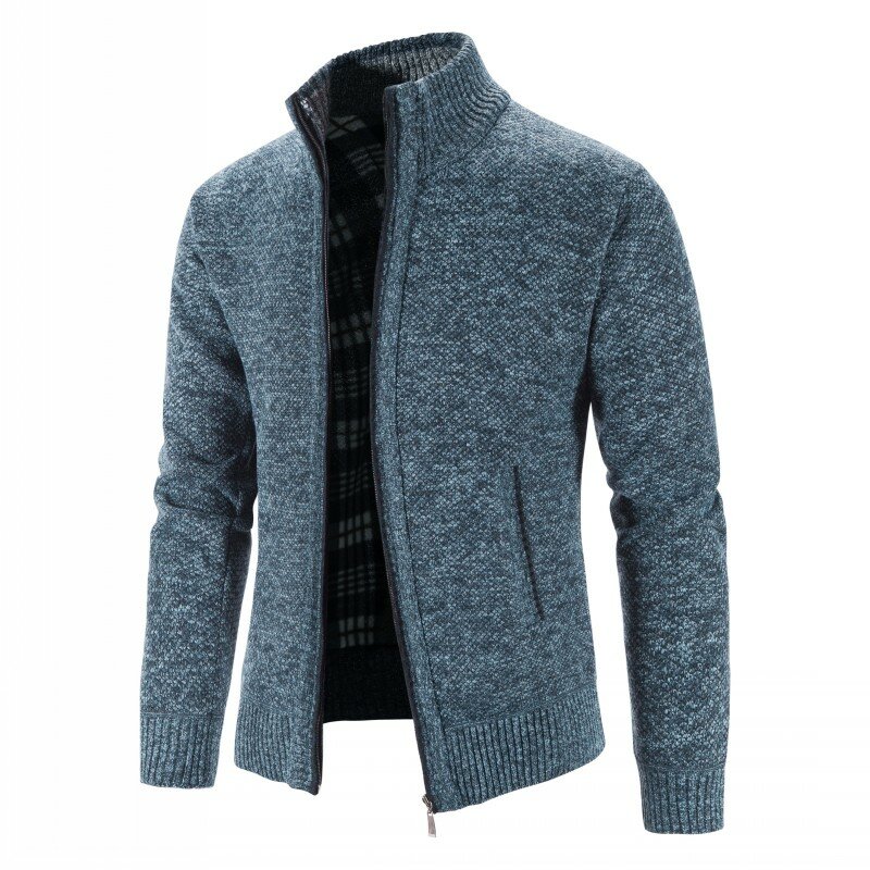Nowa wiosna jesień sweter z dzianiny moda męska Slim Fit sweter mężczyzn przyczynowe swetry płaszcze solidny kardigan jednorzędowy mężczyzn