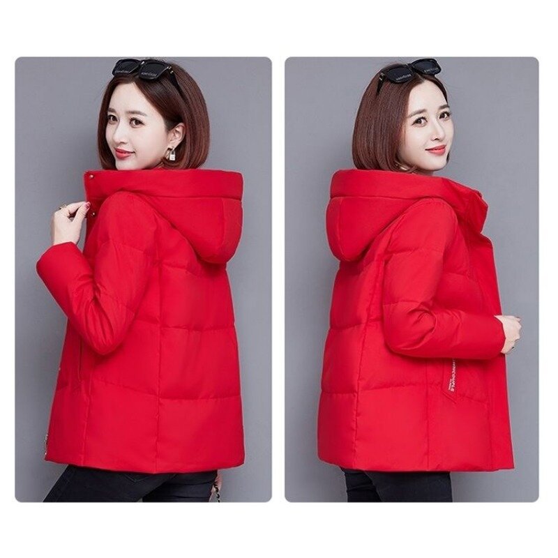 2023 New Women Down Jacket Winter Coat Female Warm Thick Parkas Loose Large Size Outwear Fashion Trend Hooded Overcoat M 3XL