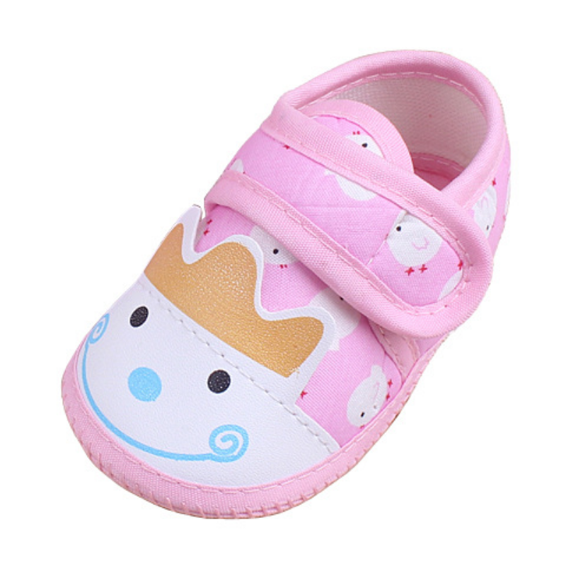 Zapatillas sepatu kasual bayi baru lahir, sepatu katun sol lembut dalam ruangan tembus udara bayi baru lahir