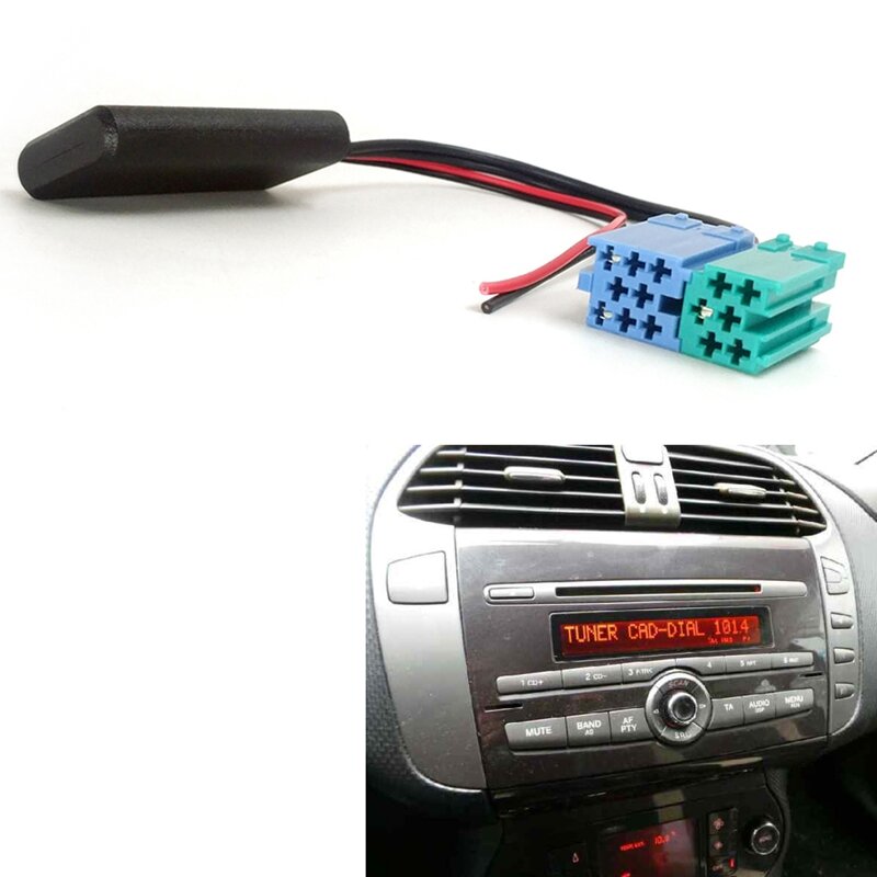 Автомобильный 6 + 8-КОНТАКТНЫЙ аудио CD-адаптер Bluetooth 5,0 приемник Aux адаптер для Fiat Bravo 2007 + кабель Aux Visteon Radio