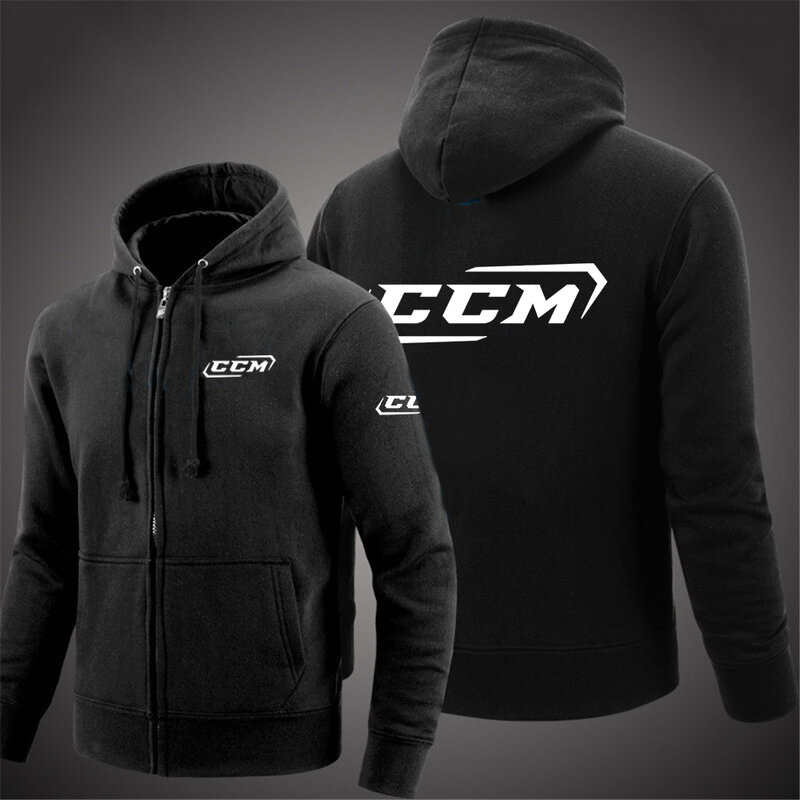 Ccm-メンズ単色フード付きスウェットシャツ、レジャープルオーバー、セーター、ブランド、2023
