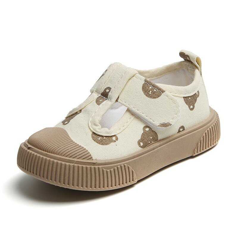 Sepatu kanvas lembut Bayi Balita laki-laki perempuan, sneaker pertama jalan, sepatu kain lembut nyaman musim panas musim semi