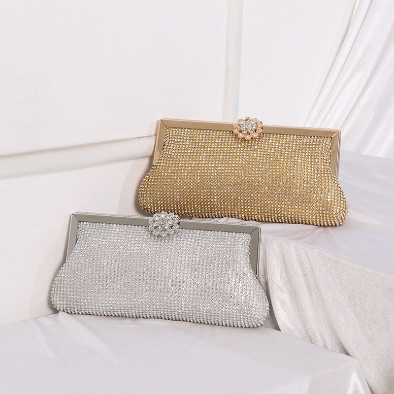 Bolso de noche de lujo con diseño Vintage de diamantes de imitación para mujer, bolso de mano para mujer, bolso de fiesta para mujer, bolso de boda