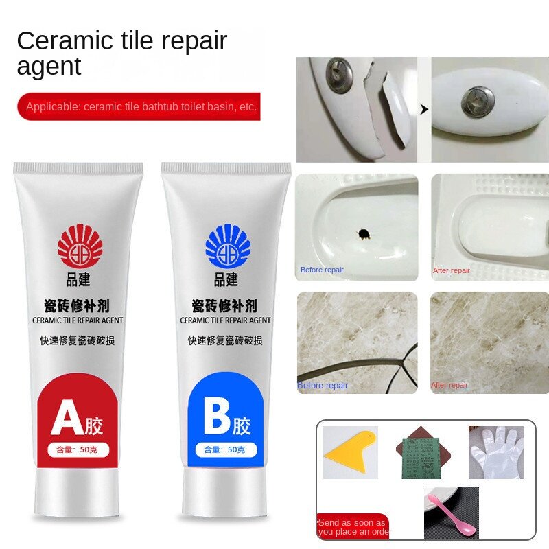 Tile Repair Agent Multi-color Optional Ceramic Marble Floor Tile Toilet Washbasin Repair Glue Crack Repair Caulk Glue