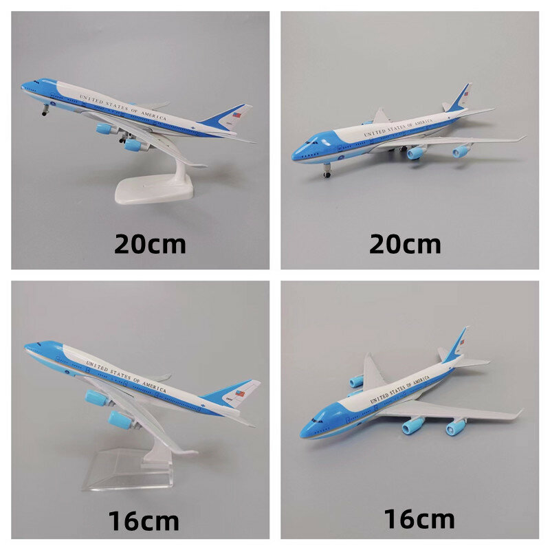 16cm/20cm United States Of America USA Air Force One B747 Boeing 747 Airlines Diecast Airplane Model Plane Alloy Metal Aircraft