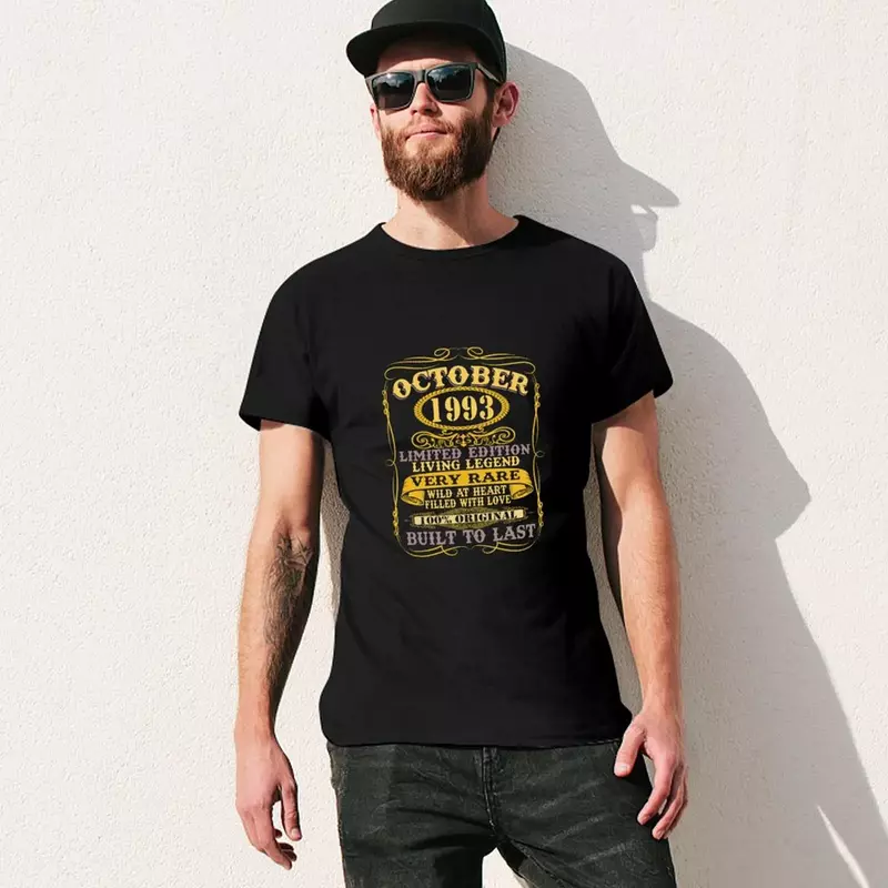 Ottobre limited edition 1993 t-shirt magliette grafiche magliette kawaii abbigliamento t-shirt da uomo ad asciugatura rapida