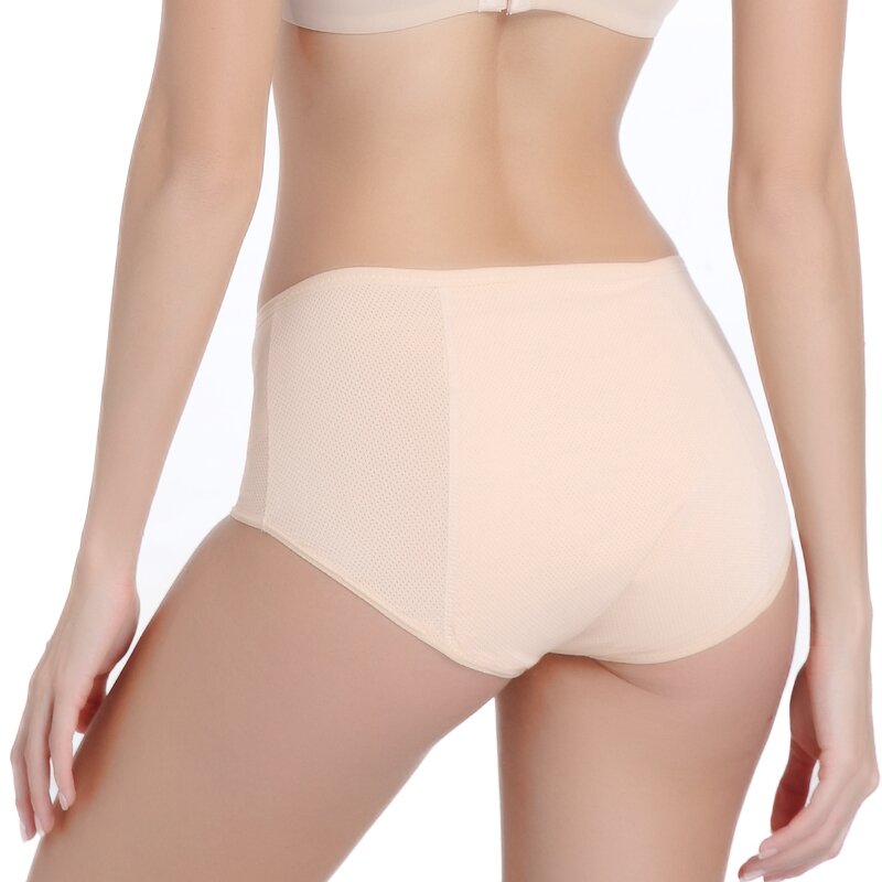 Culotte classique anti-fuite pour femme, sous-vêtement menstruel, grande taille, absorbant rapidement, taille haute, menstruel