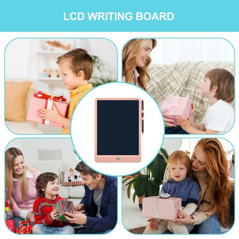 Papan menggambar untuk anak-anak, tablet menggambar layar warna-warni 10 inci layar menggambar mainan pembelajaran aktivitas 3-8 tahun